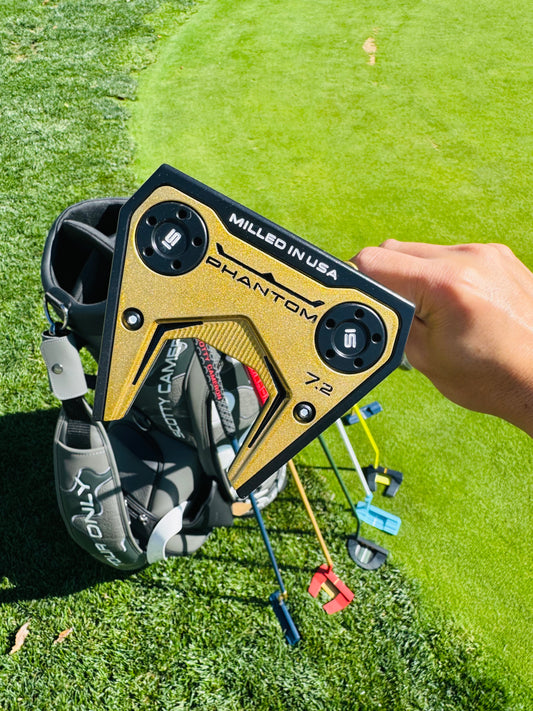 (New) Scotty Cameron 2025 Phantom 7.2 Black & Gold Refinished Putter