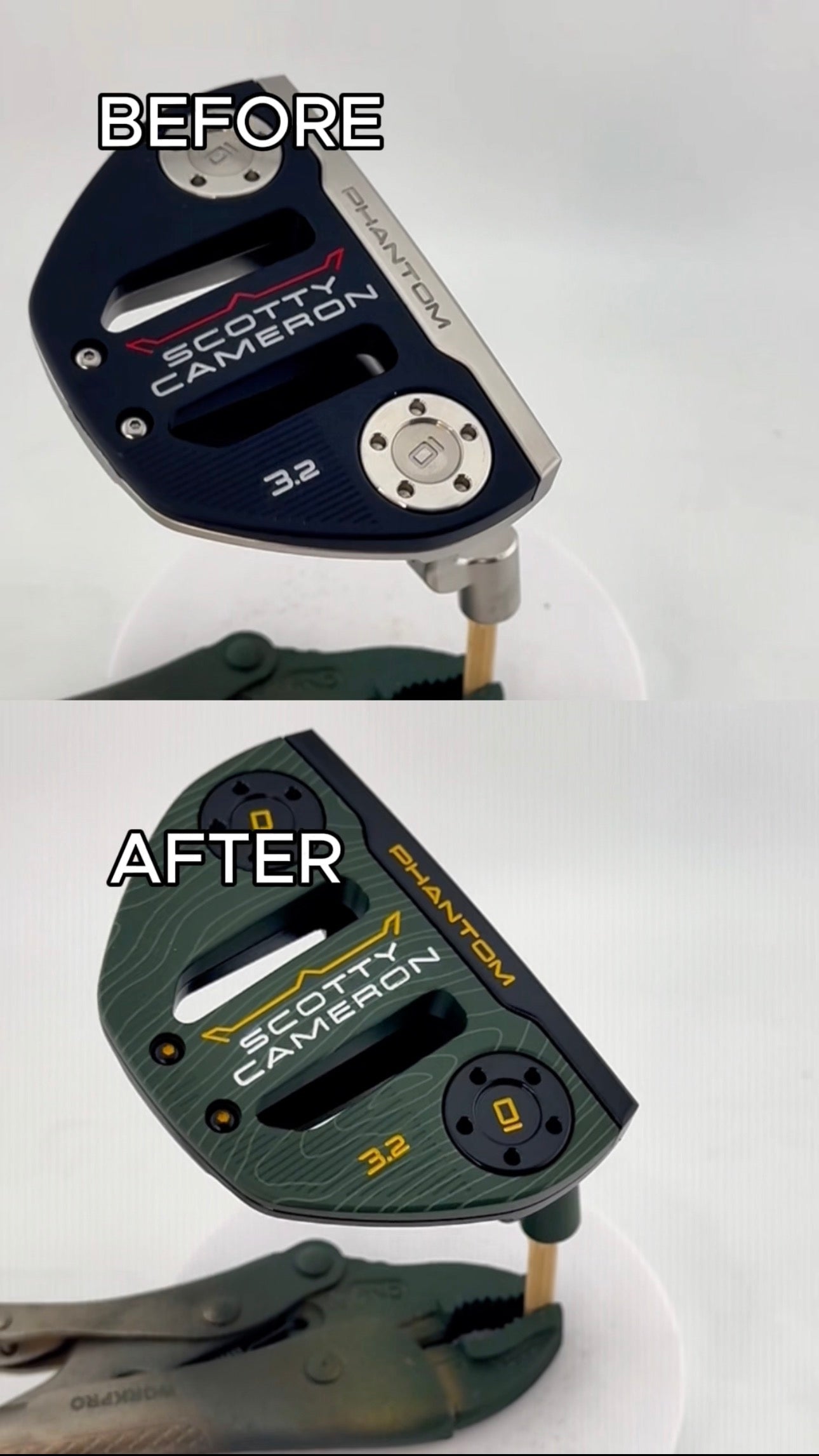 (New) Scotty Cameron 2026 Phantom 3.2 Gloss Black & Masters Green Refinished Putter