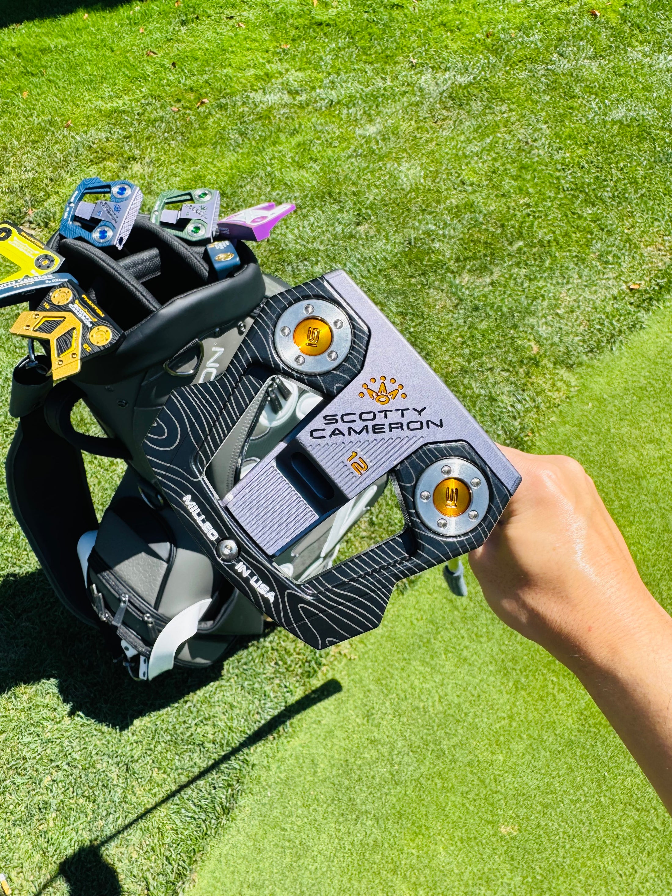 (New) Scotty Cameron 2026 Phantom 12 Gloss Black & Yellow Dot Refinished Putter