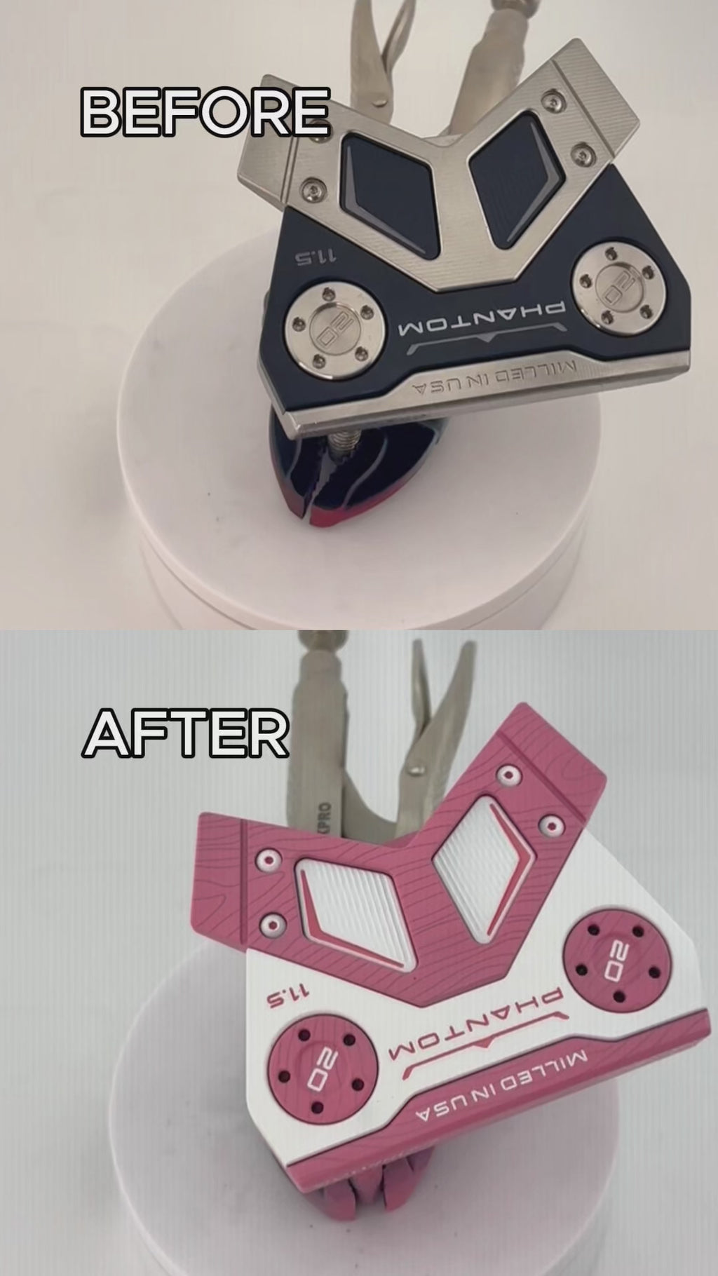 (New) Scotty Cameron 2024 Phantom 11.5 Refinish | Pink & White Cerakote Custom