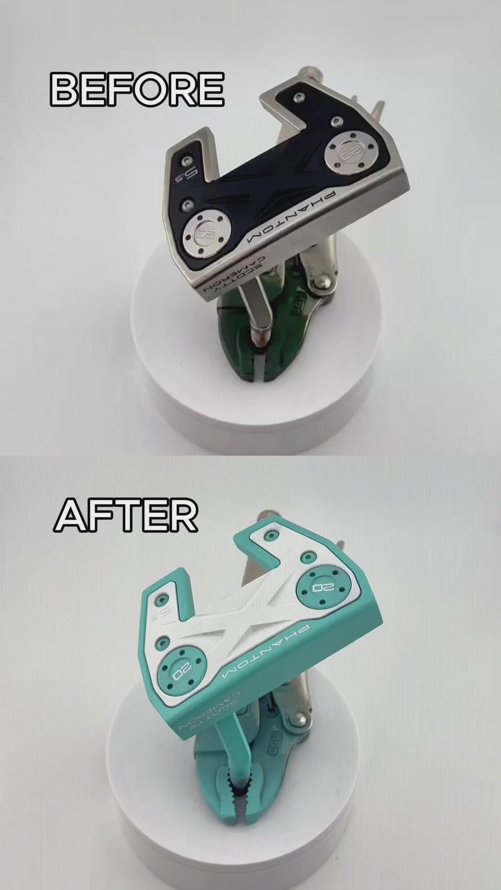 Scotty Cameron 2022 Phantom 5.5 Tiffany Blue & White Refinished Putter