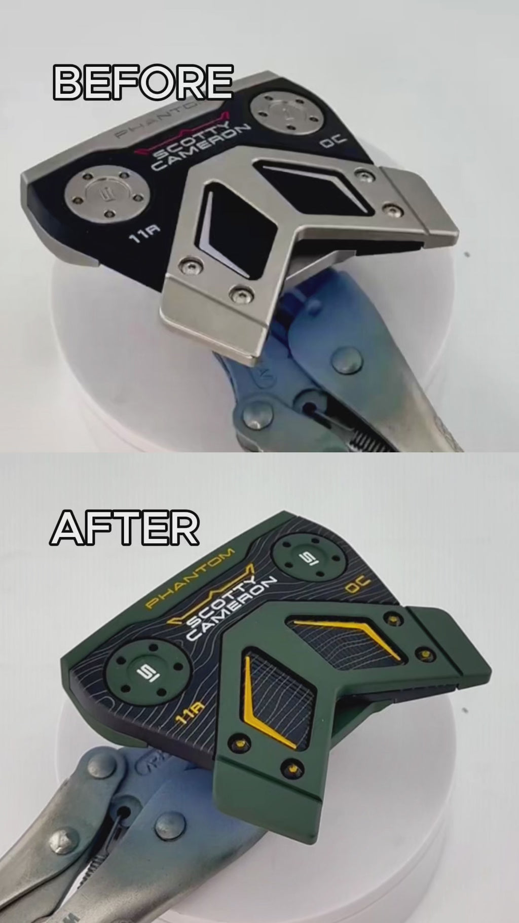 (New) Scotty Cameron 2025 Phantom 11R OC Dark Green & Black Refinished Putter